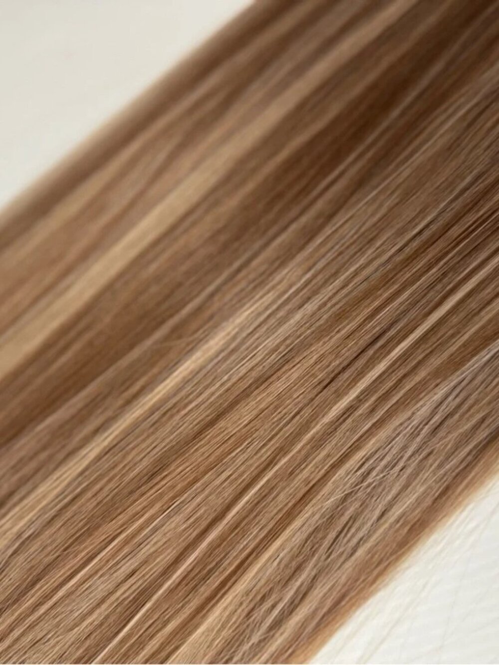 Human hair blend Light Brown With Light Blonde highlights Hair Extensions 24 in - Picture 5 of 8